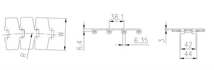 不銹鋼轉(zhuǎn)彎鏈板